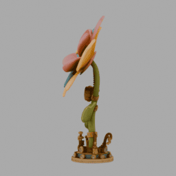 Steampunk Flower SomeColor 010 free 3D model preview