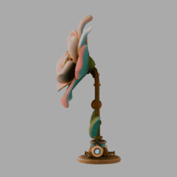 Steampunk Flower SomeColor 014 free 3D model preview
