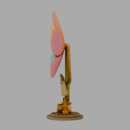 Steampunk Flower SomeColor 020 free 3D model preview