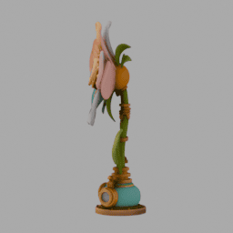 Steampunk Flower SomeColor 023 free 3D model preview