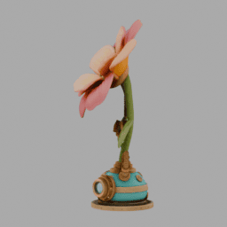 Steampunk Flower SomeColor 025 free 3D model preview