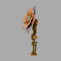 Steampunk Flower SomeColor 027 free 3D model preview