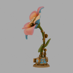 Steampunk Flower SomeColor 028 free 3D model preview