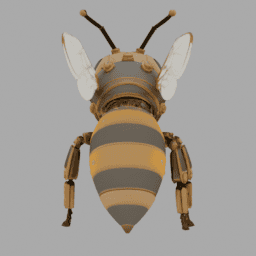 Steampunk Bee Mech 002 free 3D model preview