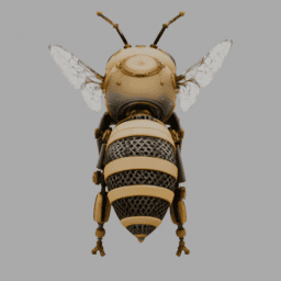 Steampunk Bee Mech 003 free 3D model preview