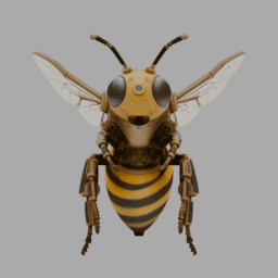 Steampunk Bee Mech 006 free 3D model preview