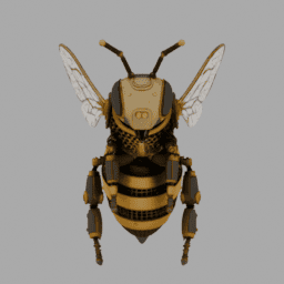 Steampunk Bee Mech 011 free 3D model preview