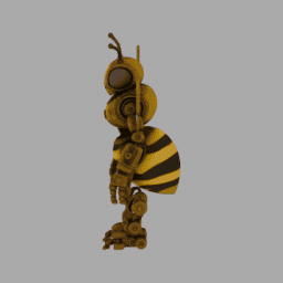 Steampunk Bee Mech 013 free 3D model preview