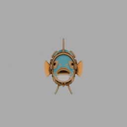 Steampunk Fish SomeColor 001 free 3D model preview