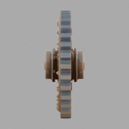 Steampunk Gear Object 001 free 3D model preview