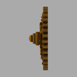 Steampunk Gear Object 006 free 3D model preview
