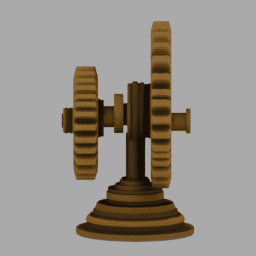 Steampunk Gear Object 010 free 3D model preview