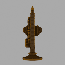 Steampunk Gear Object 011 free 3D model preview