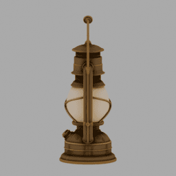 Steampunk Lantern 001 free 3D model preview