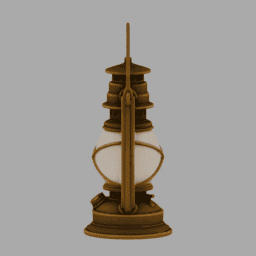Steampunk Lantern 002 free 3D model preview