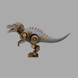Steampunk Machine Dinosaur Robot 001 free 3D model preview