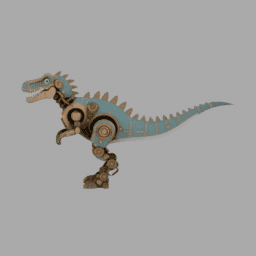 Steampunk Machine Dinosaur Robot 002 free 3D model preview