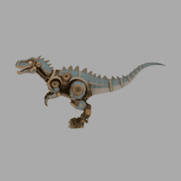 Steampunk Machine Dinosaur Robot 005 free 3D model preview