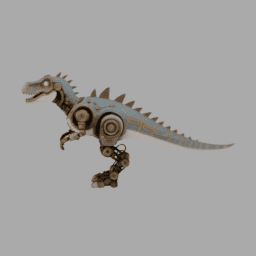 Steampunk Machine Dinosaur Robot 009 free 3D model preview