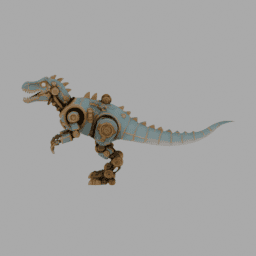 Steampunk Machine Dinosaur Robot 011 free 3D model preview