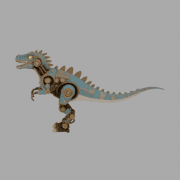 Steampunk Machine Dinosaur Robot 014 free 3D model preview