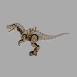 Steampunk Machine Dinosaur Robot 015 free 3D model preview