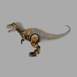 Steampunk Machine Dinosaur Robot 018 free 3D model preview