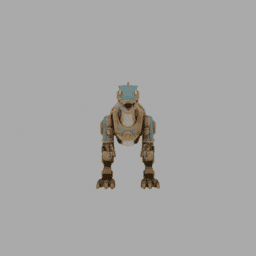 Steampunk Machine Dinosaur Robot 019 free 3D model preview
