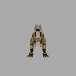 Steampunk Machine Dinosaur Robot 020 free 3D model preview
