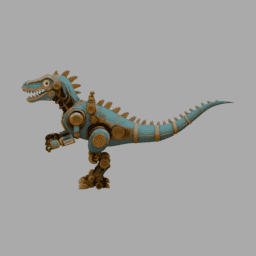 Steampunk Machine Dinosaur Robot 021 free 3D model preview