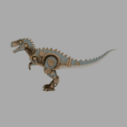 Steampunk Machine Dinosaur Robot 023 free 3D model preview