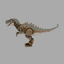 Steampunk Machine Dinosaur Robot 024 free 3D model preview
