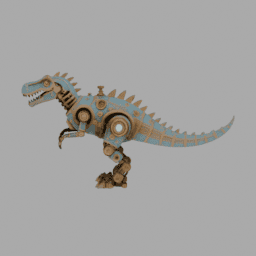 Steampunk Machine Dinosaur Robot 027 free 3D model preview