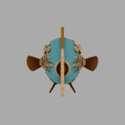 Steampunk RobotFish SomeColor 001 free 3D model preview