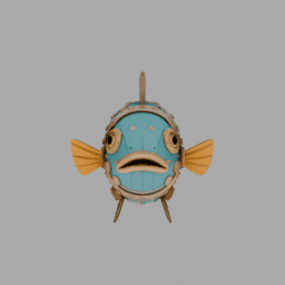 Steampunk RobotFish SomeColor 002 free 3D model preview