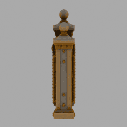 Steampunk Fence 001 free 3D model preview
