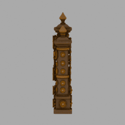 Steampunk Fence 003 free 3D model preview