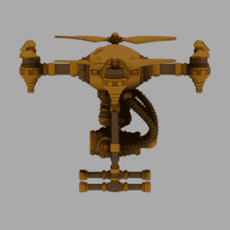 Steampunk Drone SomeColor 003 free 3D model preview