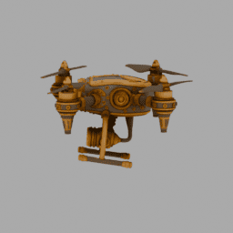 Steampunk Drone SomeColor 004 free 3D model preview