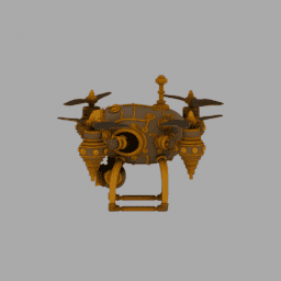 Steampunk Drone SomeColor 005 free 3D model preview