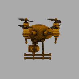 Steampunk Drone SomeColor 006 free 3D model preview