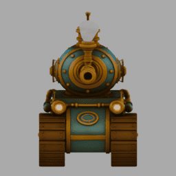 Steampunk SteamTank 005 free 3D model preview