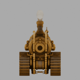 Steampunk SteamTank 011 free 3D model preview