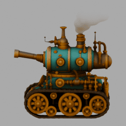 Steampunk SteamTank 013 free 3D model preview