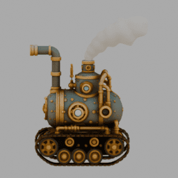 Steampunk SteamTank 014 free 3D model preview
