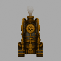 Steampunk SteamTank 017 free 3D model preview
