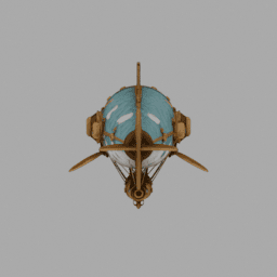 Steampunk Machine Fish Airship 002 free 3D model preview