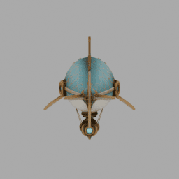 Steampunk Machine Fish Airship 004 free 3D model preview