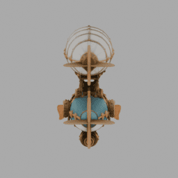 Steampunk Machine Fish Airship 011 free 3D model preview