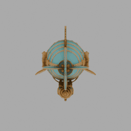 Steampunk Machine Fish Airship 013 free 3D model preview